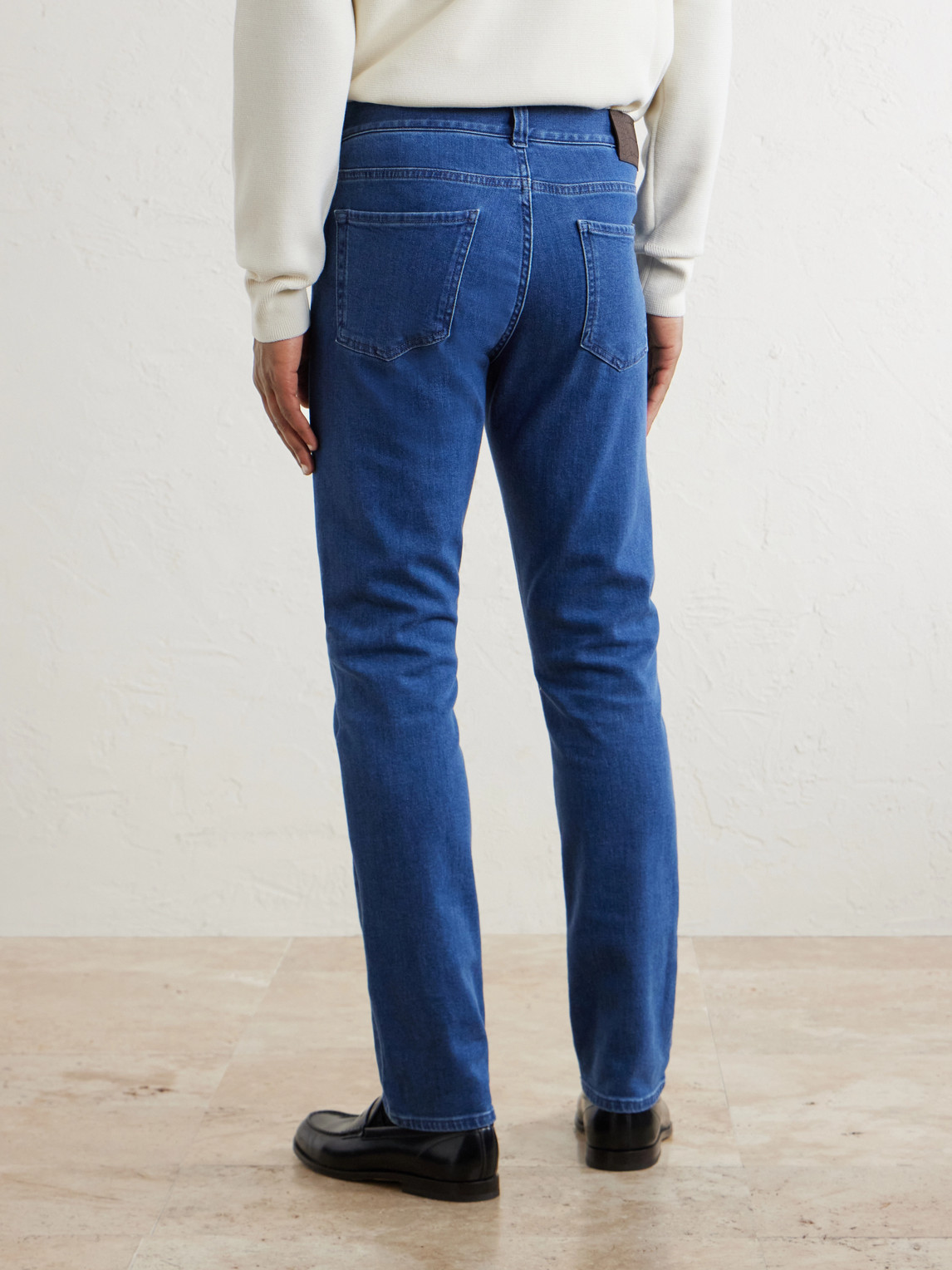 Straight-Leg Cotton And Cashmere-Blend Jeans