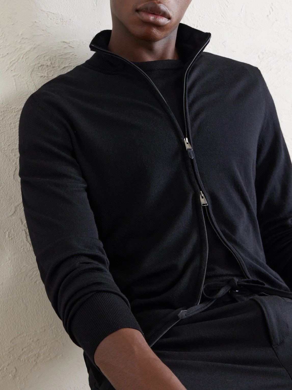 Wool Zip-Up Sweater
