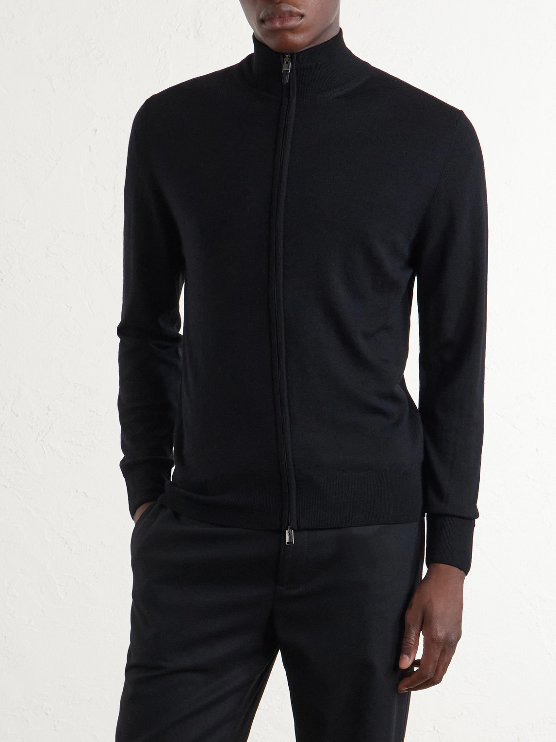 Wool Zip-Up Sweater