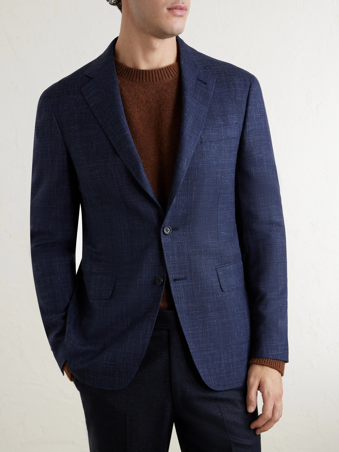  Canali - Kei Wool Suit Jacket - Men - Blue - It 46 
