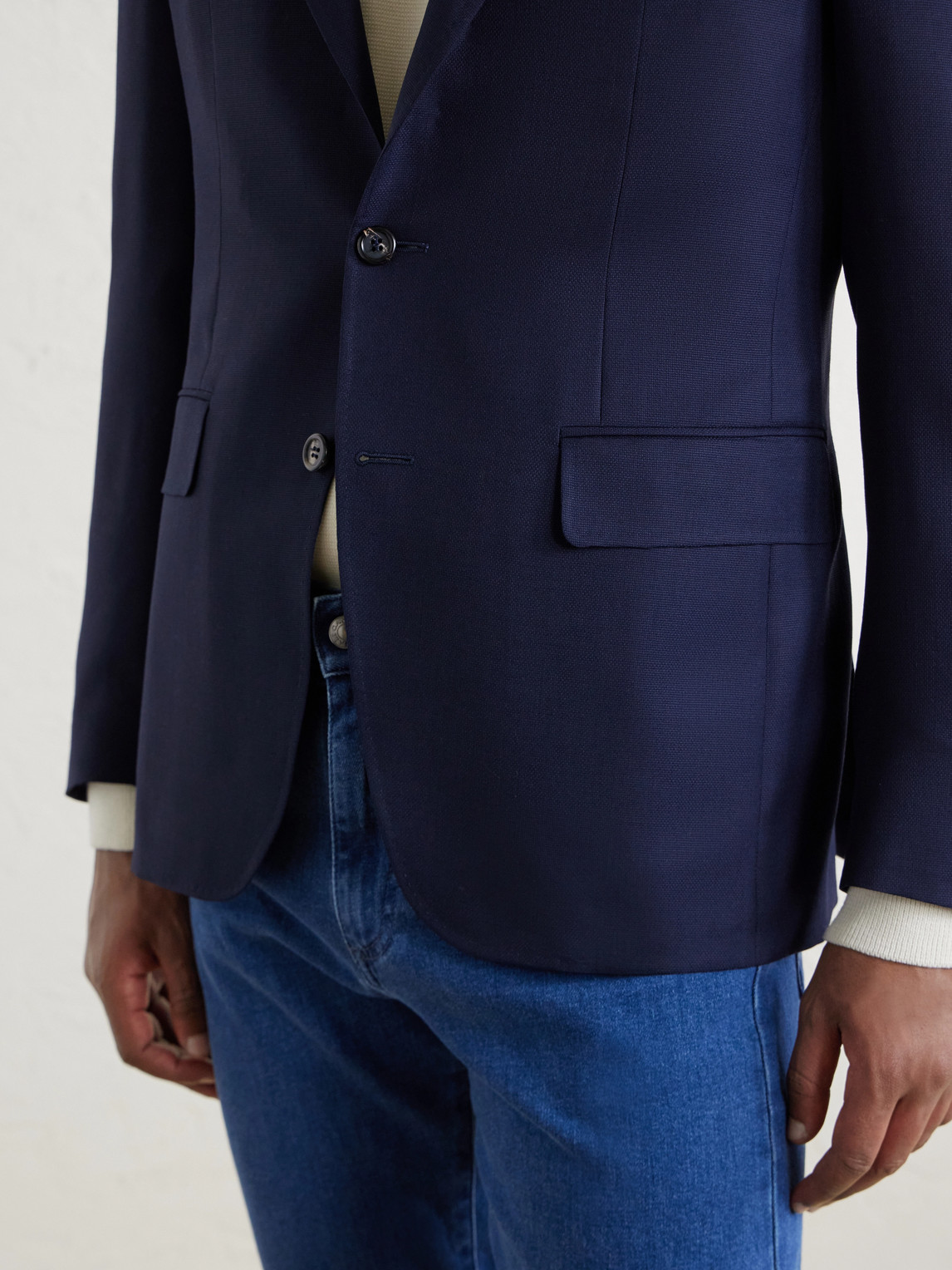 Kei Wool-Basketweave Blazer