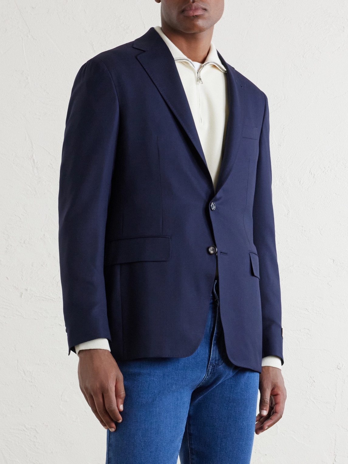 Kei Wool-Basketweave Blazer