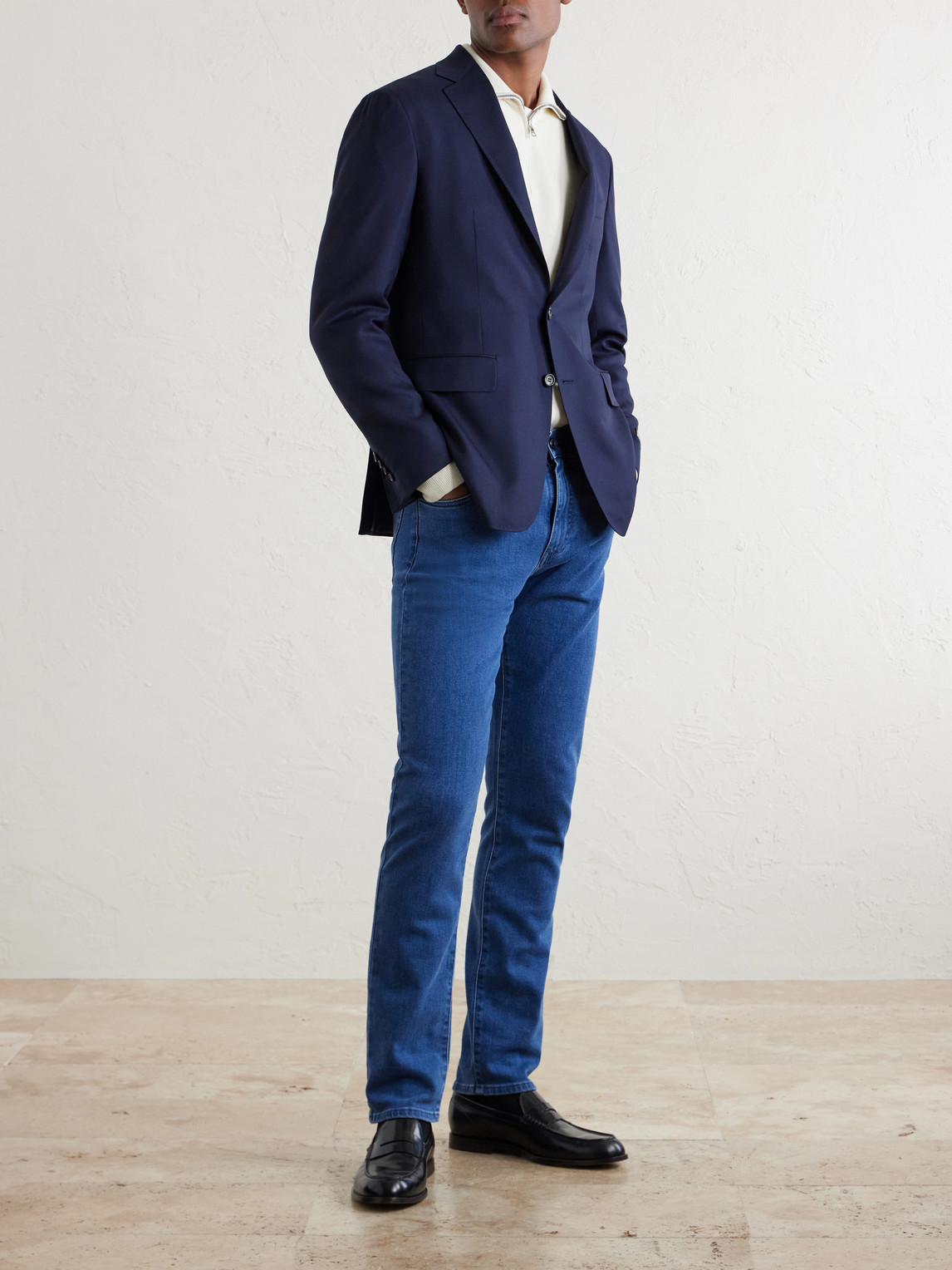 Kei Wool-Basketweave Blazer