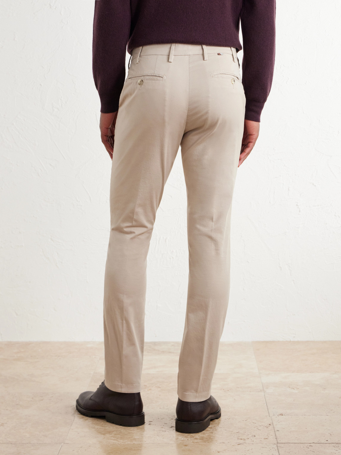 Tapered Stretch Cotton-Twill Trousers