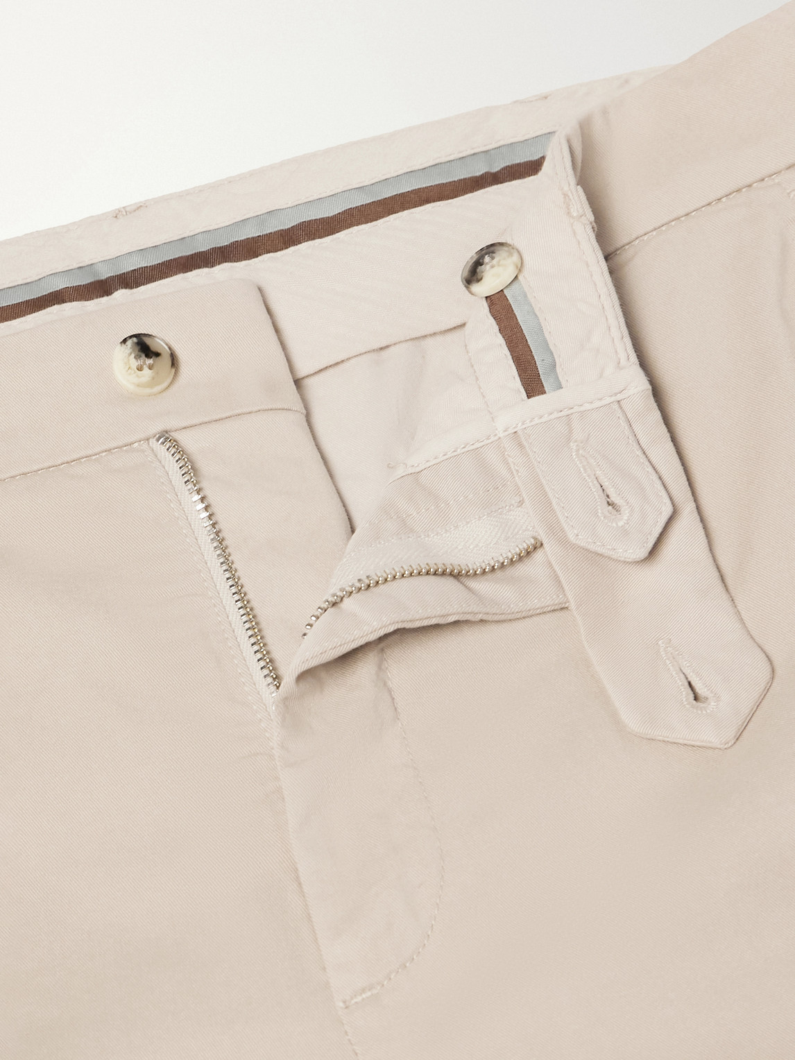 Tapered Stretch Cotton-Twill Trousers