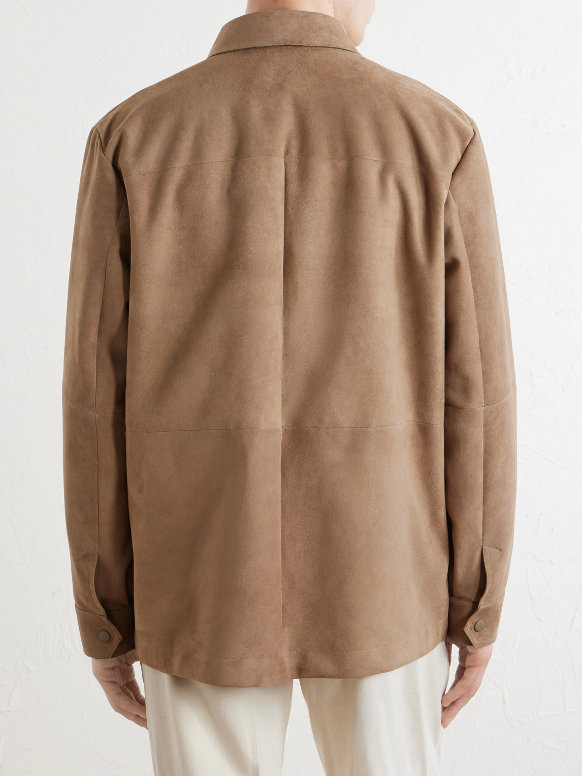 Panelled Suede Overshirt
