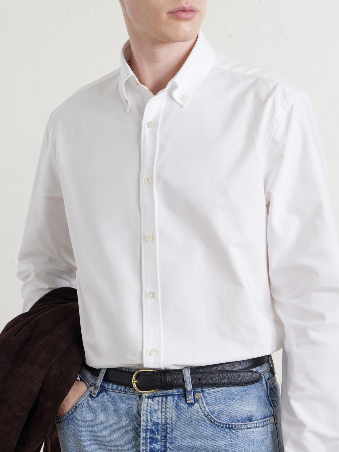 Canali Button-Down Collar Cotton-Poplin Shirt - Men | Thumbnail 5 Canali Button-Down Collar Cotton-Poplin Shirt - Men | Thumbnail 5