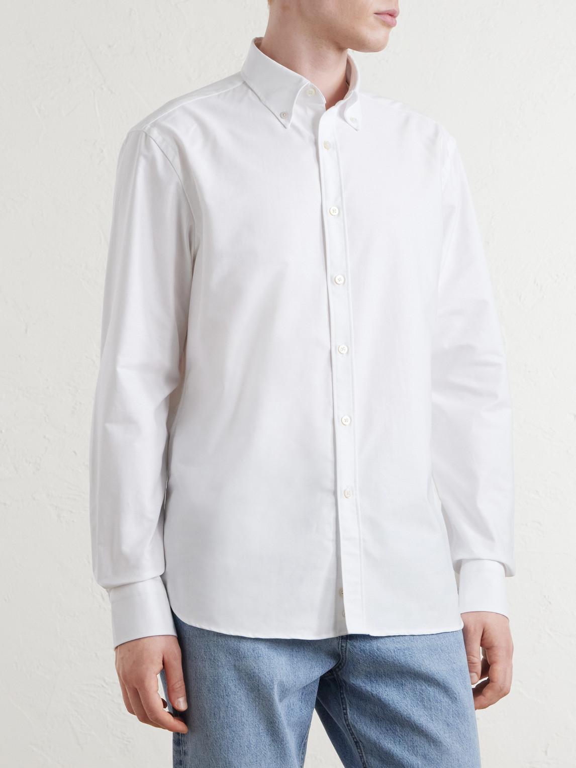 Canali Button-Down Collar Cotton-Poplin Shirt - Men | Thumbnail 3 Canali Button-Down Collar Cotton-Poplin Shirt - Men | Thumbnail 3