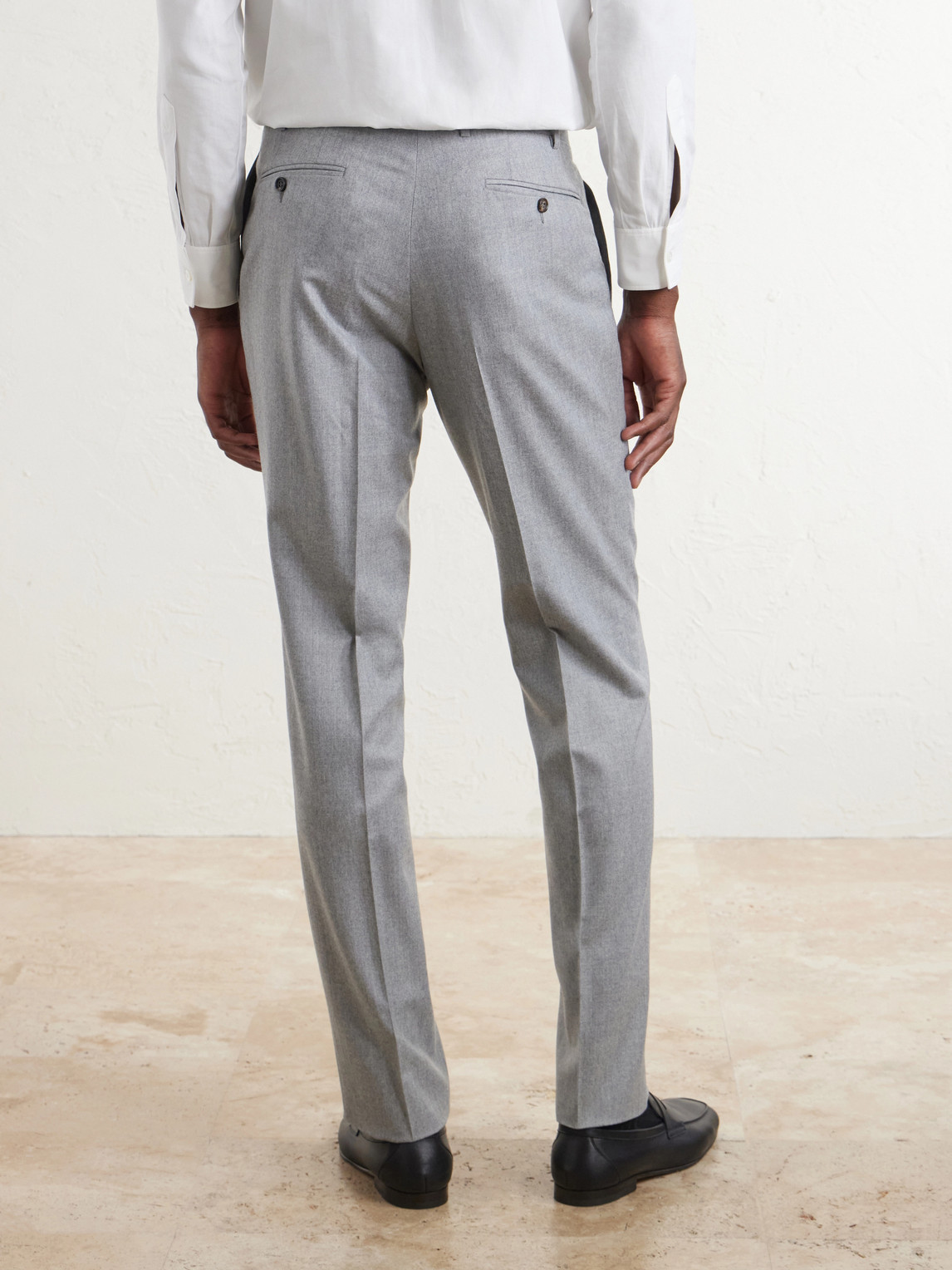 Tapered Wool-Flannel Suit Trousers