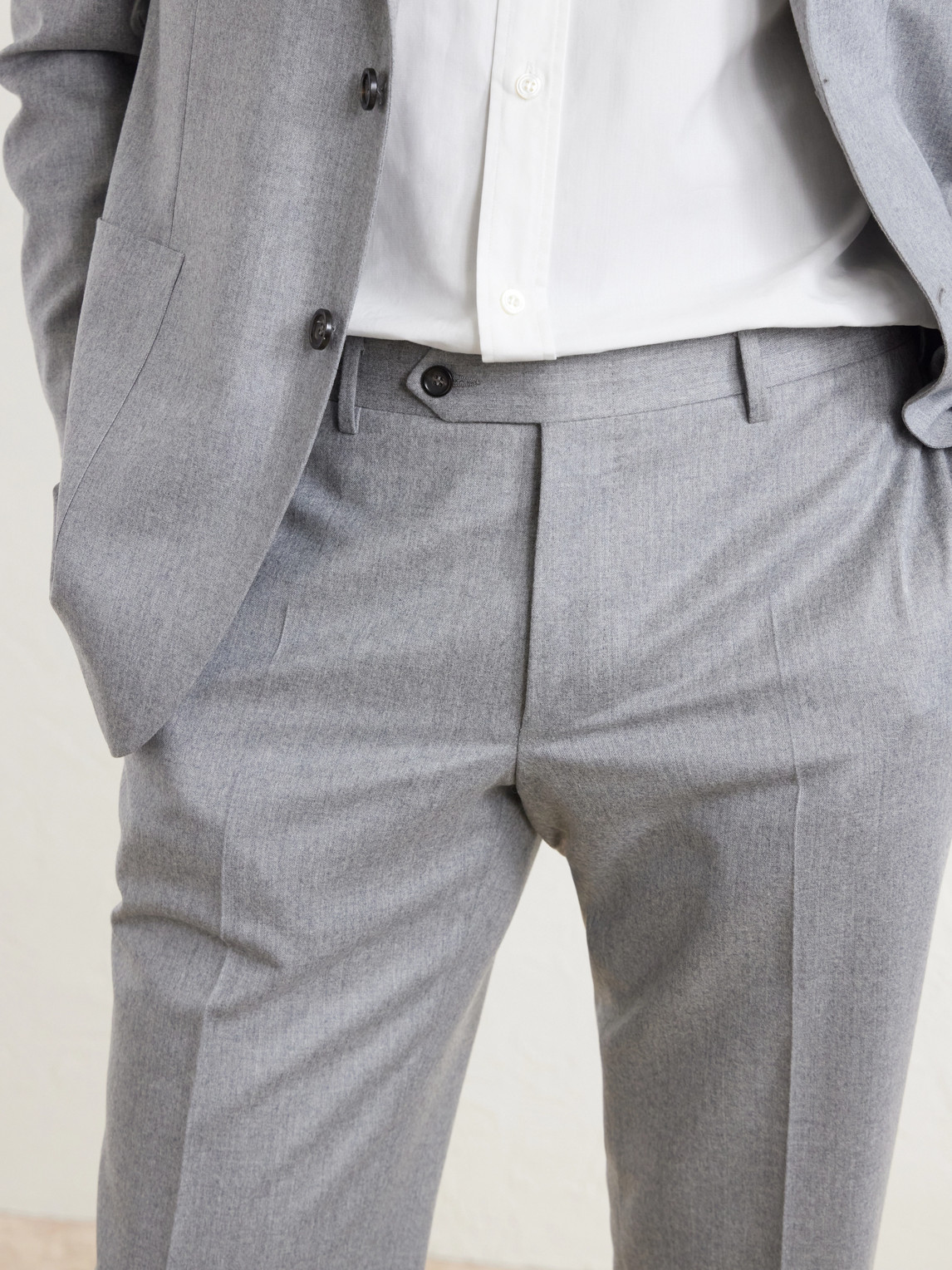 Tapered Wool-Flannel Suit Trousers