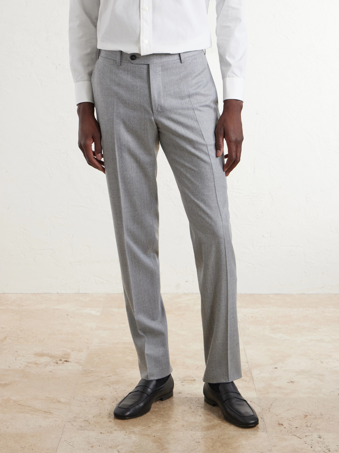 Tapered Wool-Flannel Suit Trousers