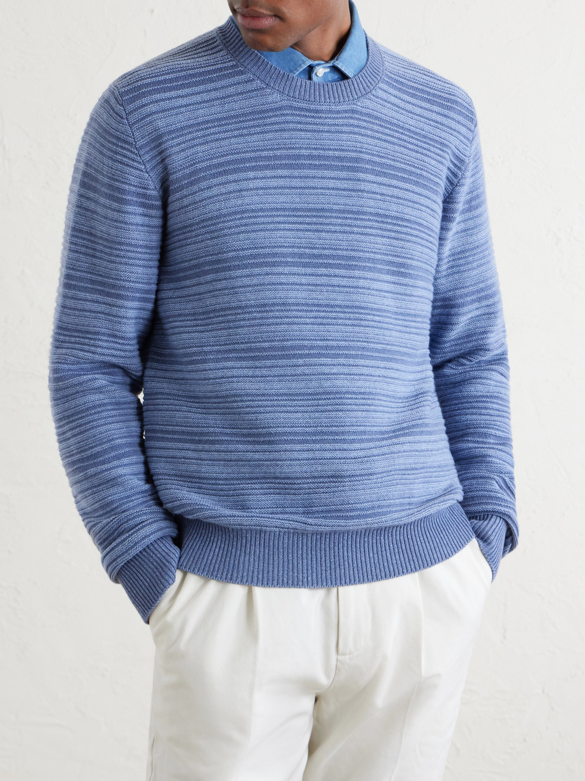 Striped Wool And Cashmere-Blend Sweater