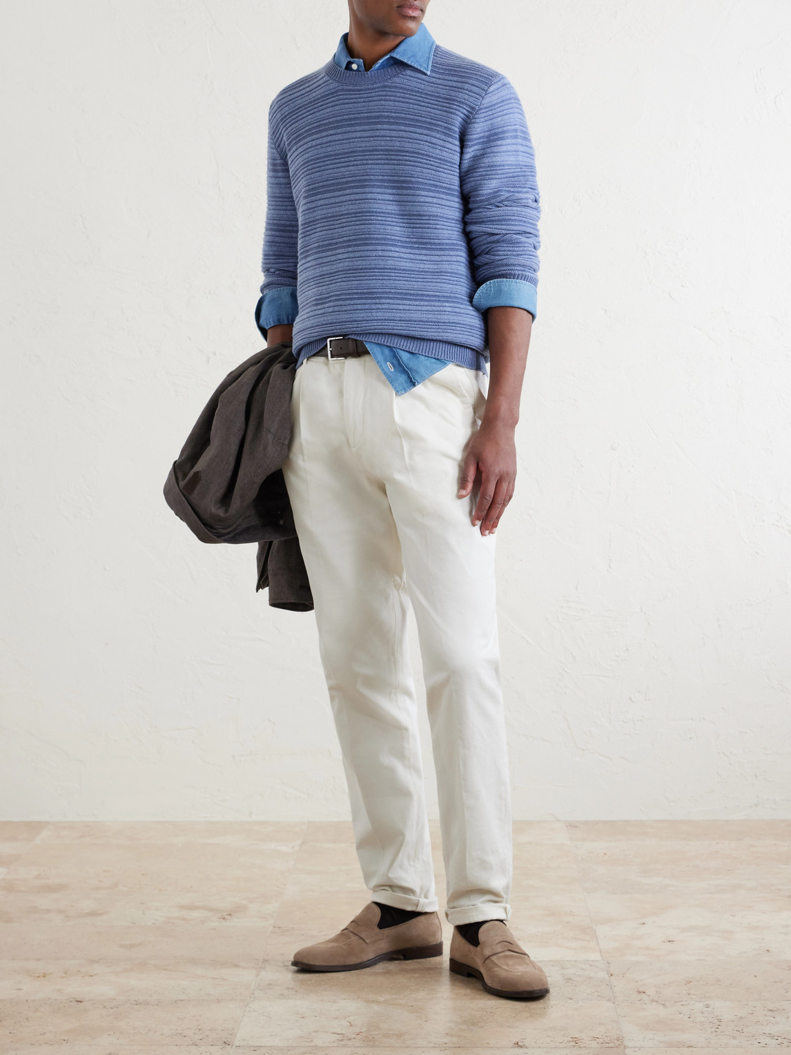 Striped Wool And Cashmere-Blend Sweater
