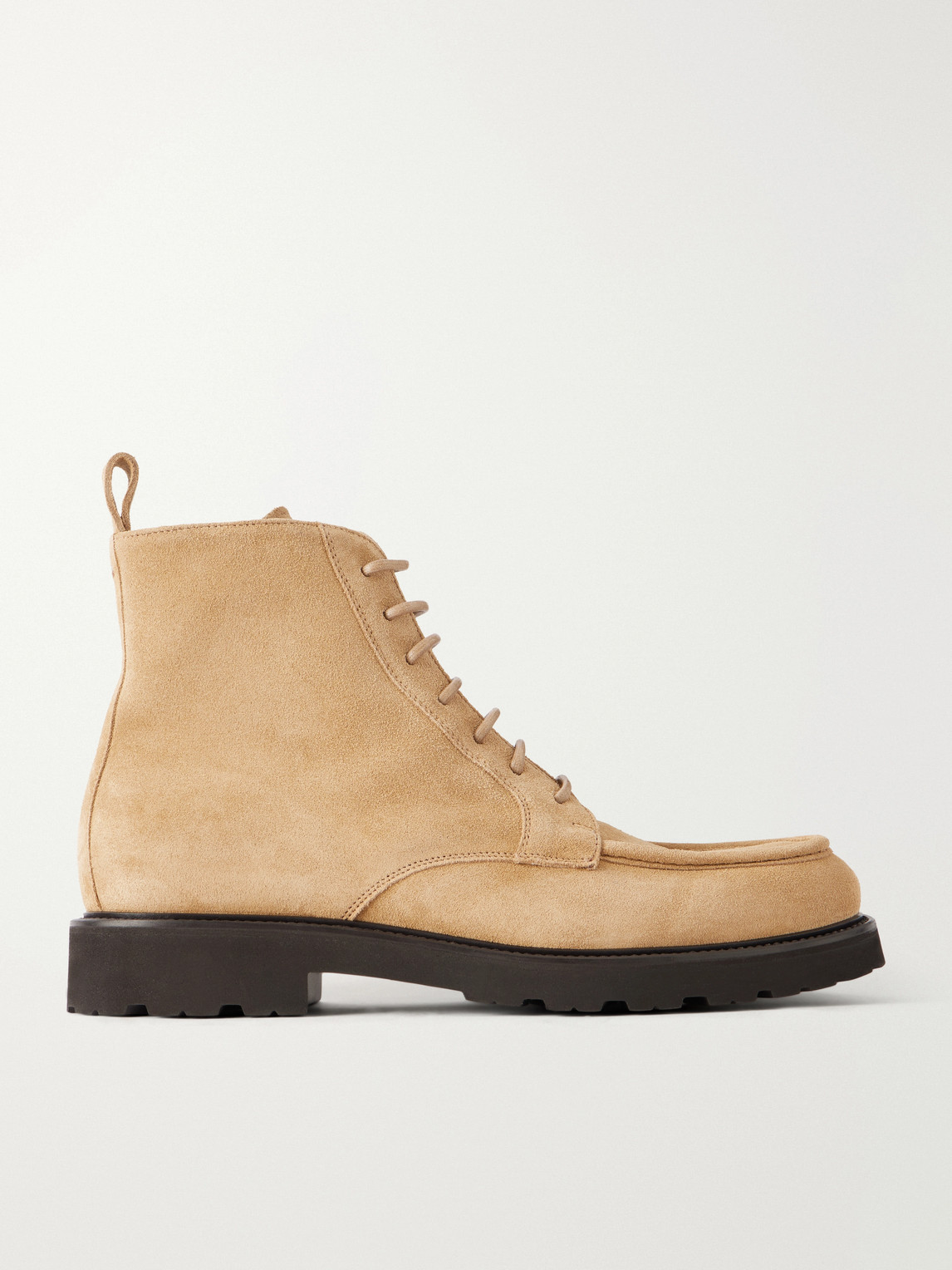 Canali Suede Lace-up Boots In Brown