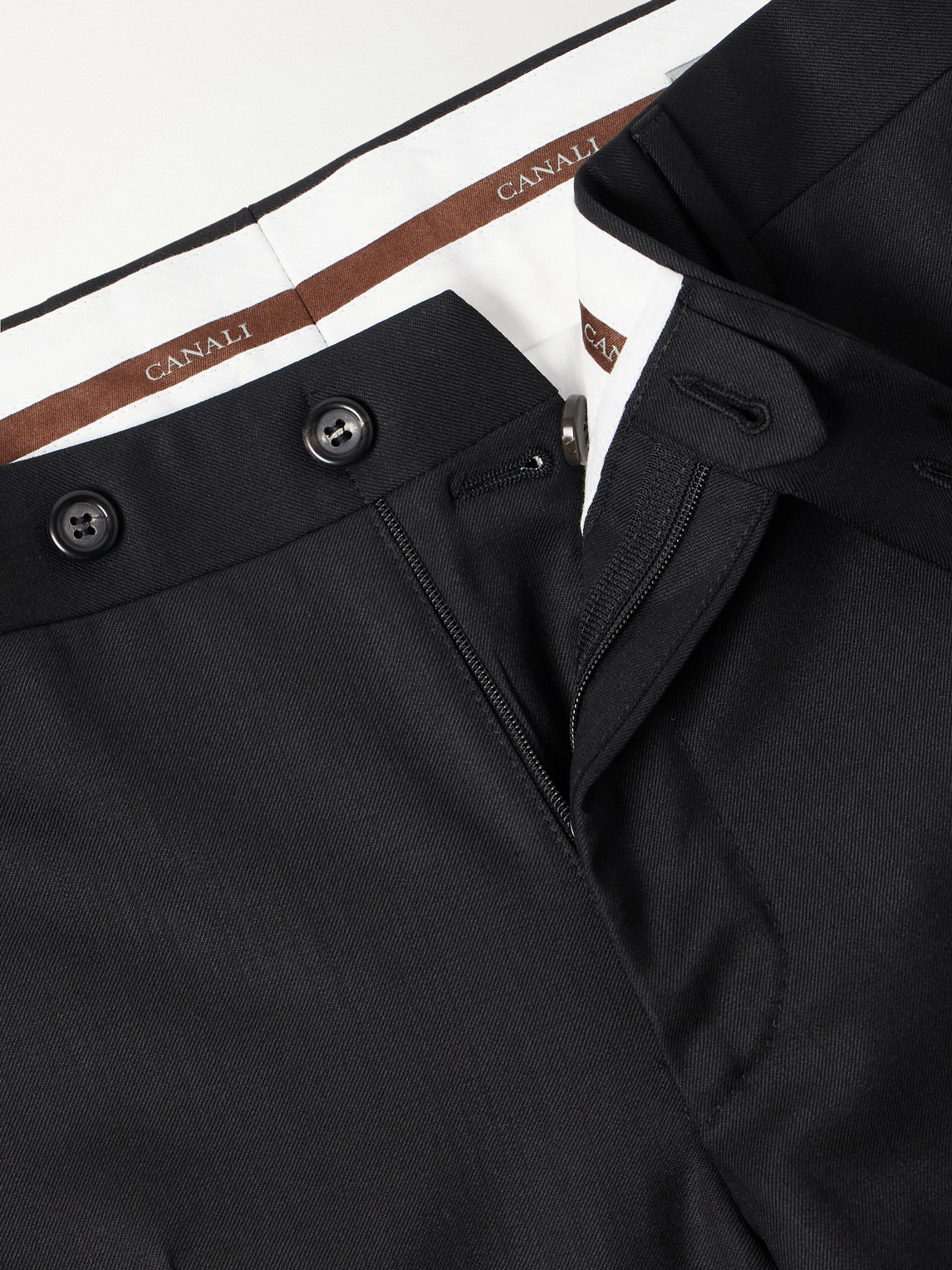 Tapered Wool-Blend Twill Suit Trousers Slim-Fit