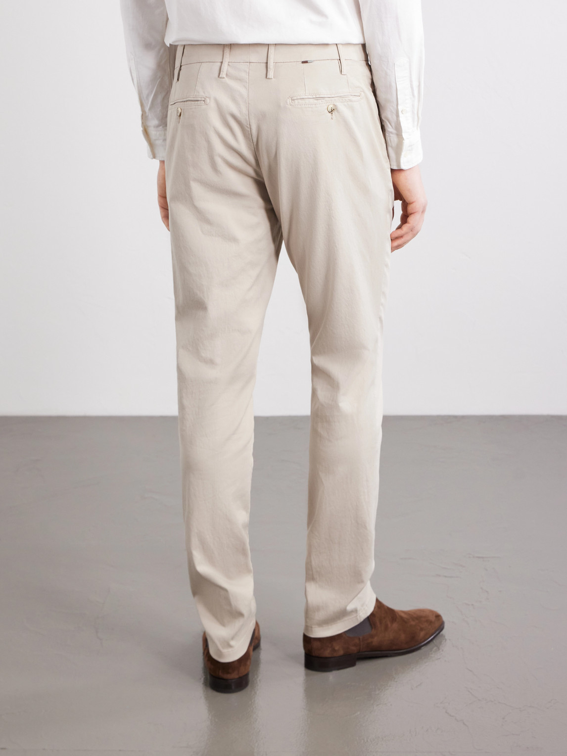Stretch Cotton-Blend Gabardine Trousers Slim-Fit