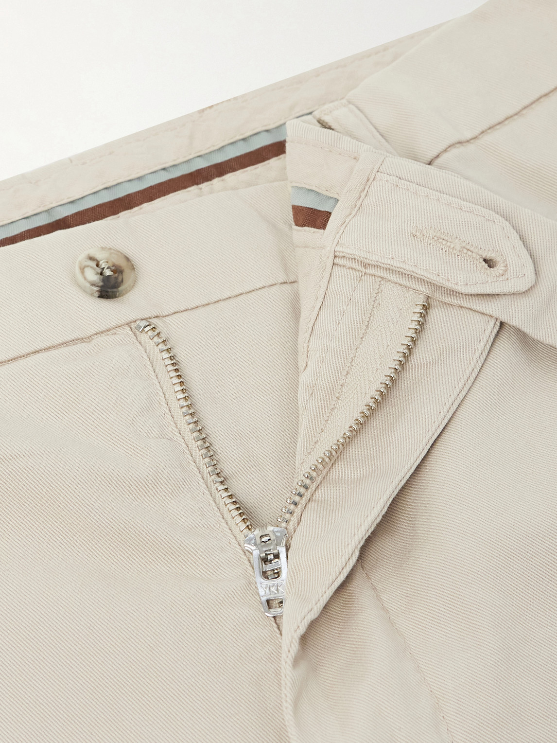 Stretch Cotton-Blend Gabardine Trousers Slim-Fit