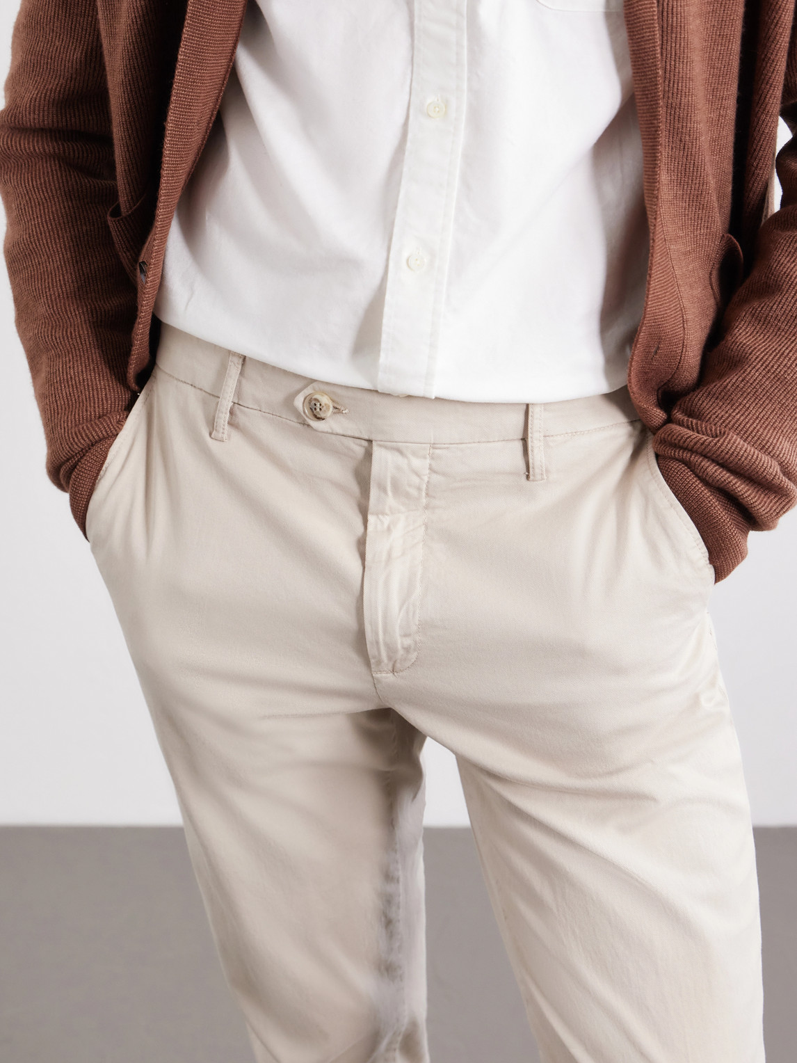 Stretch Cotton-Blend Gabardine Trousers Slim-Fit