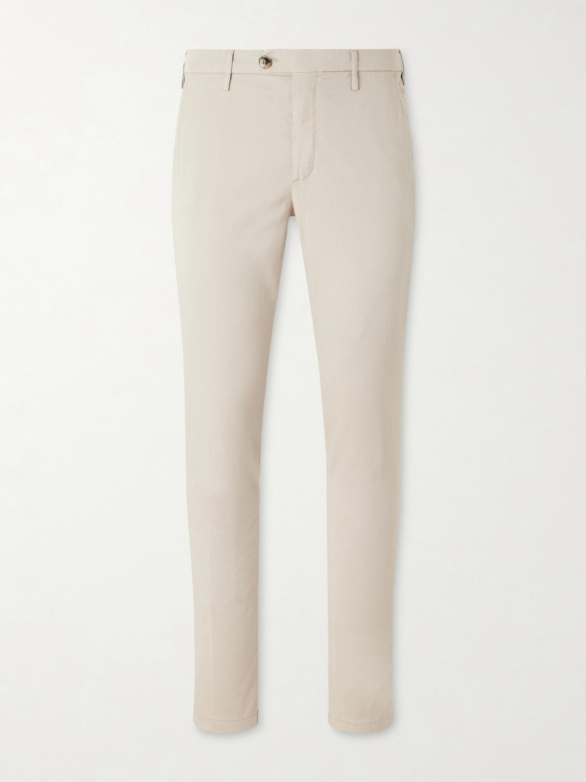 Canali Slim-Fit Stretch Cotton-Blend Gabardine Trousers - Men