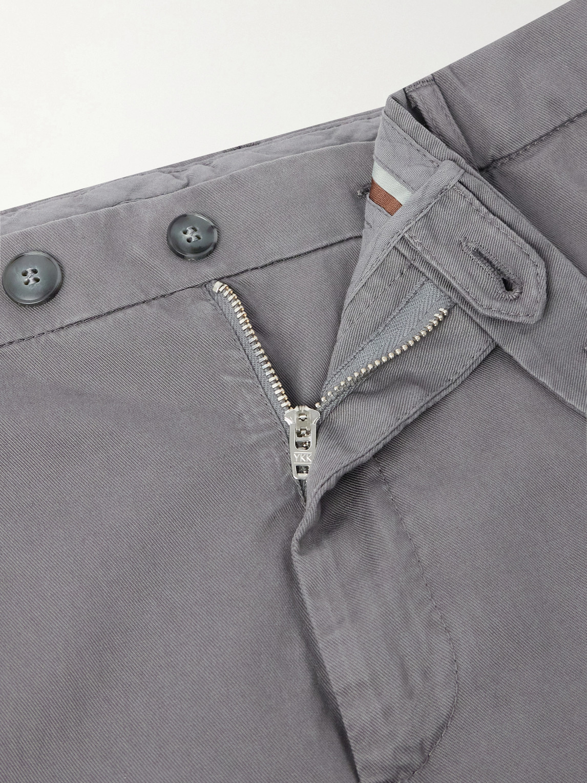 Stretch Cotton-Blend Gabardine Trousers Slim-Fit