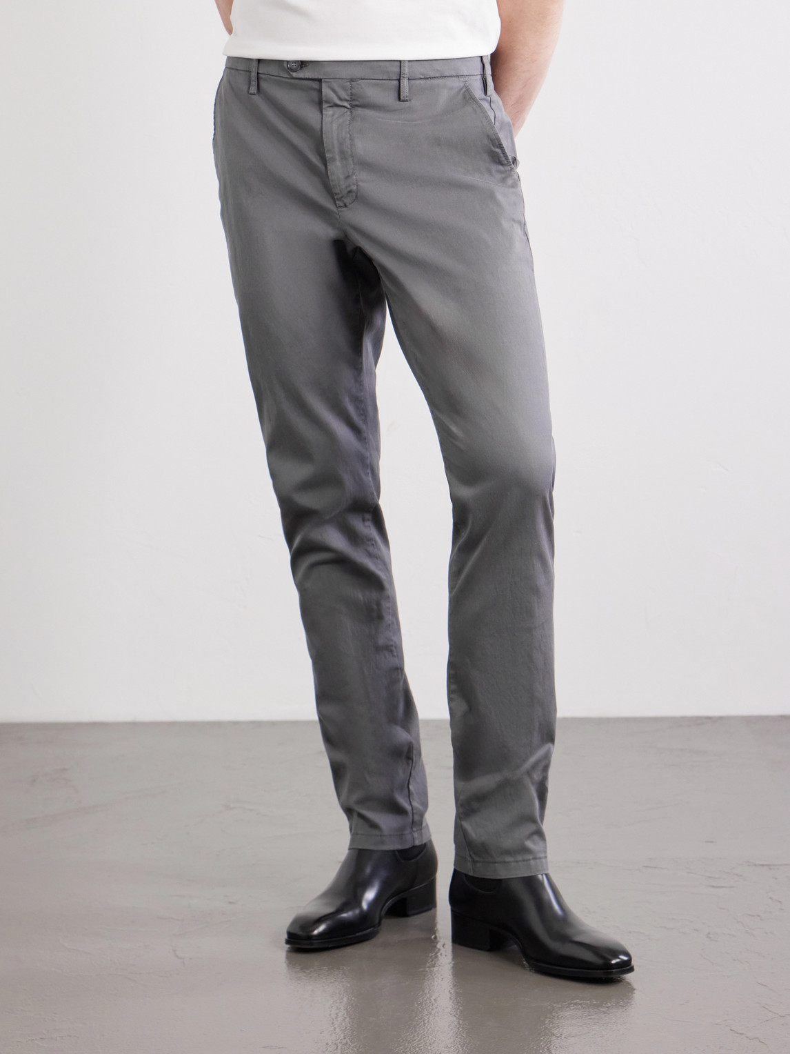 Stretch Cotton-Blend Gabardine Trousers Slim-Fit