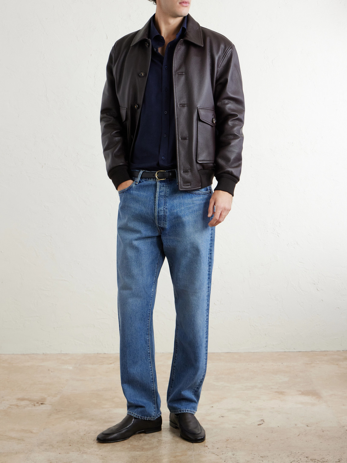 Herringbone Cotton And Lyocell-Blend Shirt