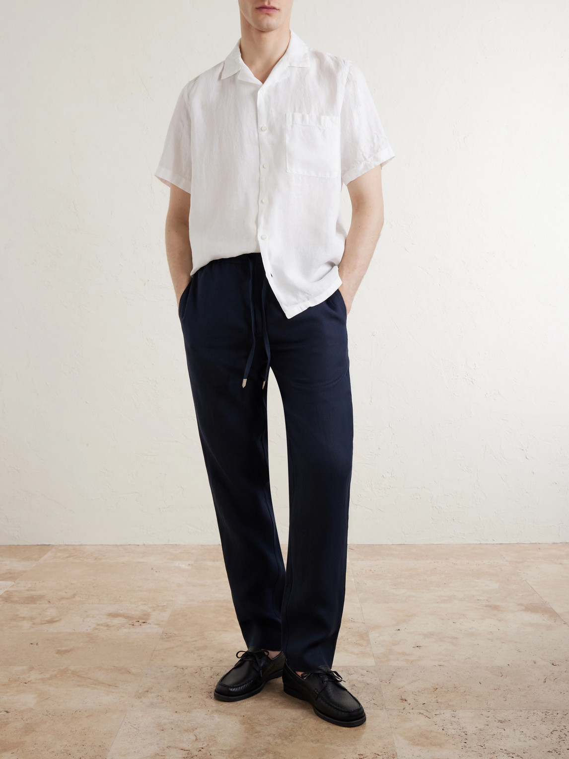 Straight-Leg Linen Trousers
