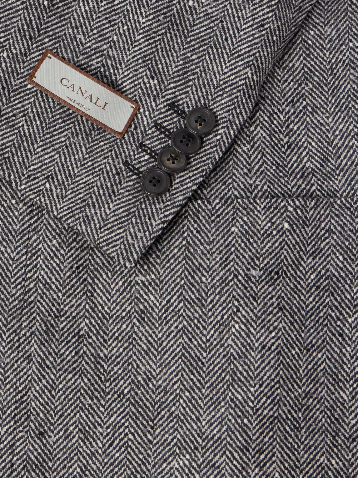 Canali Kei Double-Breasted Herringbone Wool and Cashmere-Blend Suit Jacket - Men | Thumbnail 6 Canali Kei Double-Breasted Herringbone Wool and Cashmere-Blend Suit Jacket - Men | Thumbnail 6