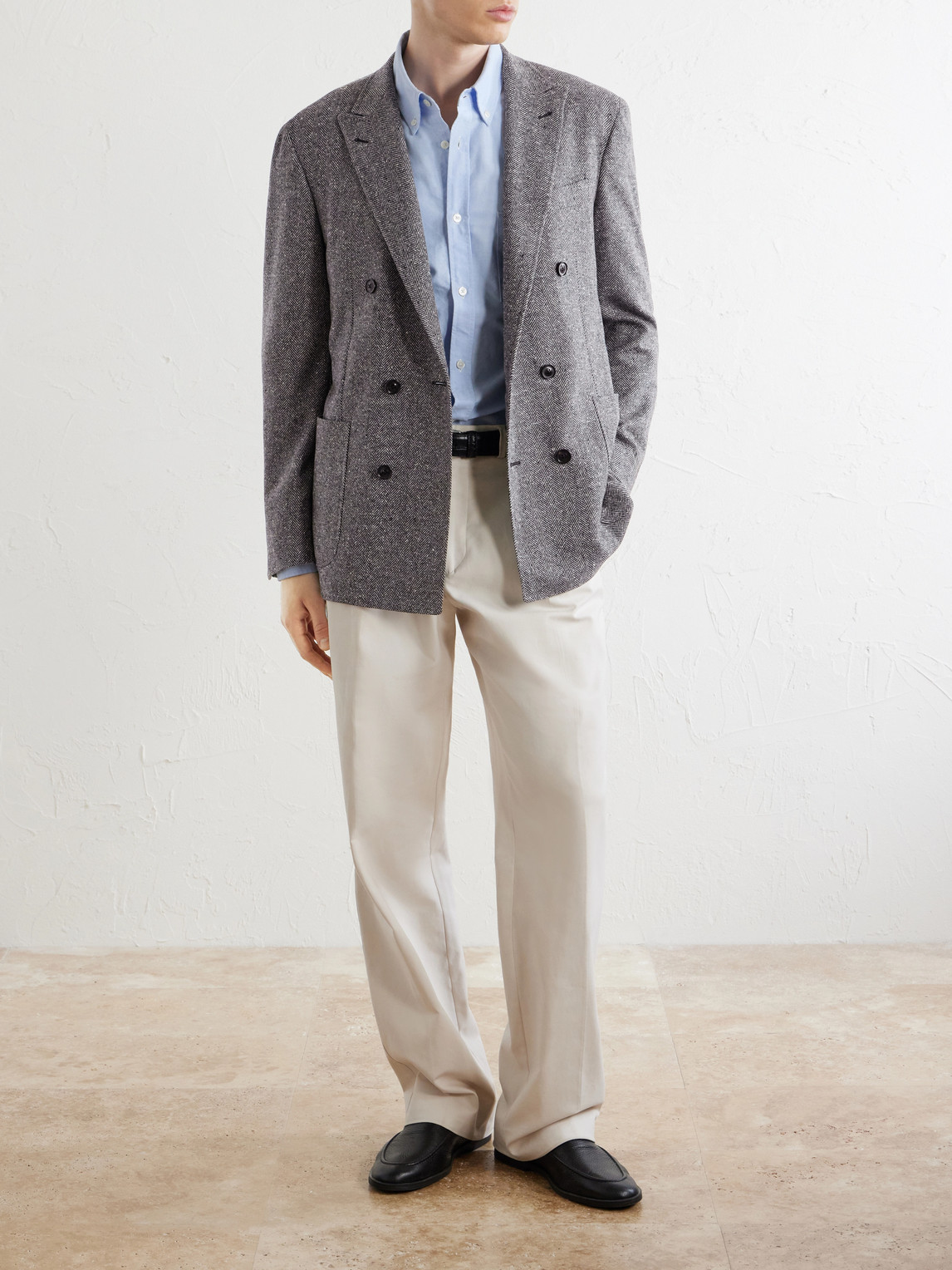 Canali Kei Double-Breasted Herringbone Wool and Cashmere-Blend Suit Jacket - Men | Thumbnail 2 Canali Kei Double-Breasted Herringbone Wool and Cashmere-Blend Suit Jacket - Men | Thumbnail 2