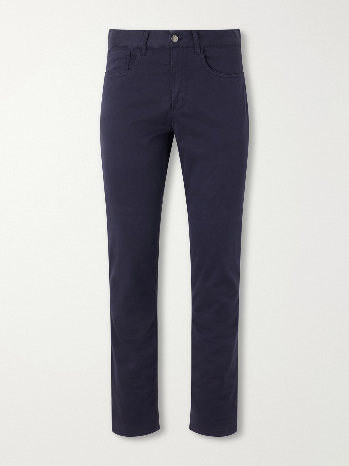 Canali – Tapered Cotton-Blend Twill Trousers