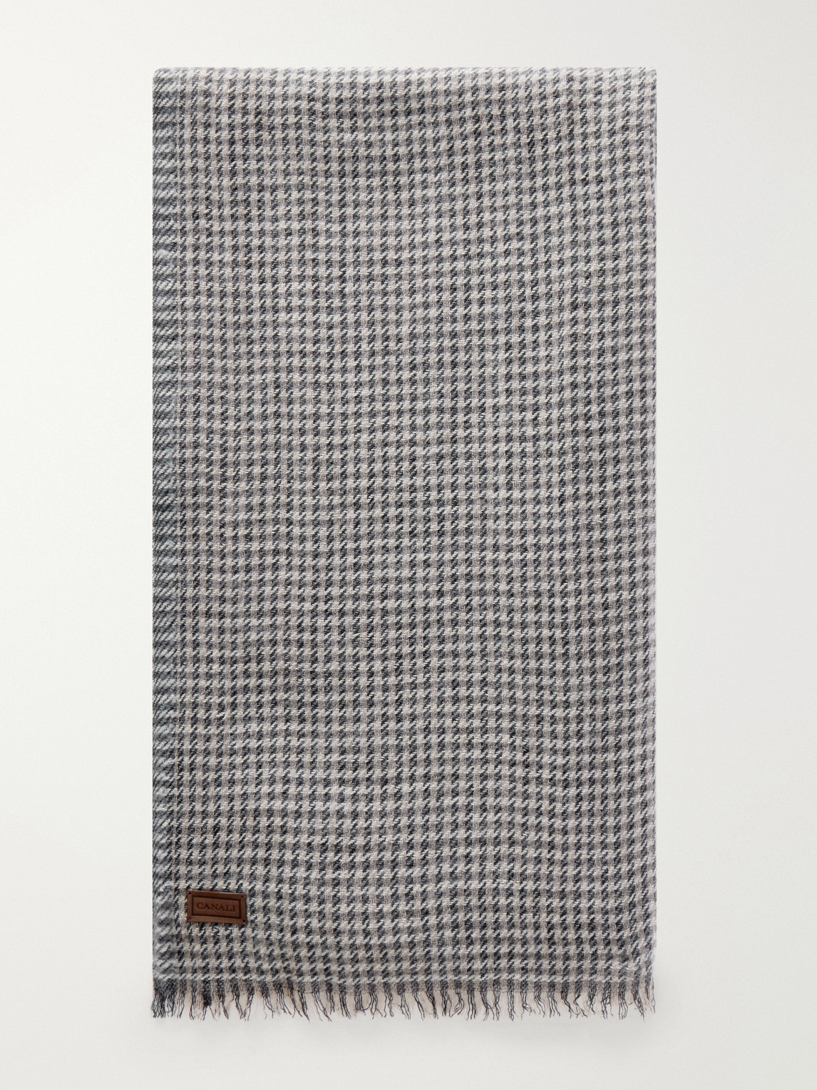 Canali Houndstooth Wool and Cashmere-Blend Scarf - Men - Women's Accessories