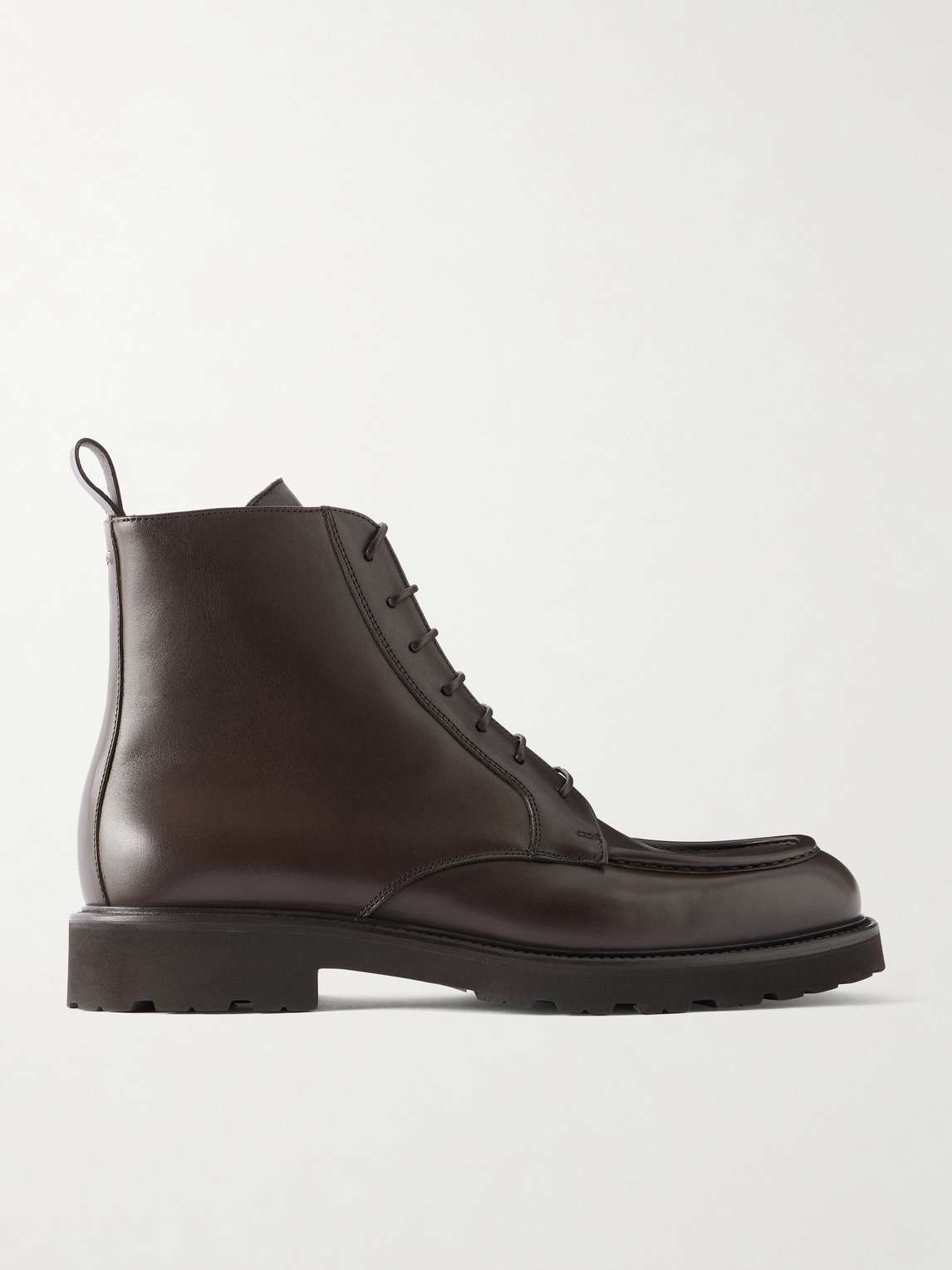 Leather Lace-Up Boots