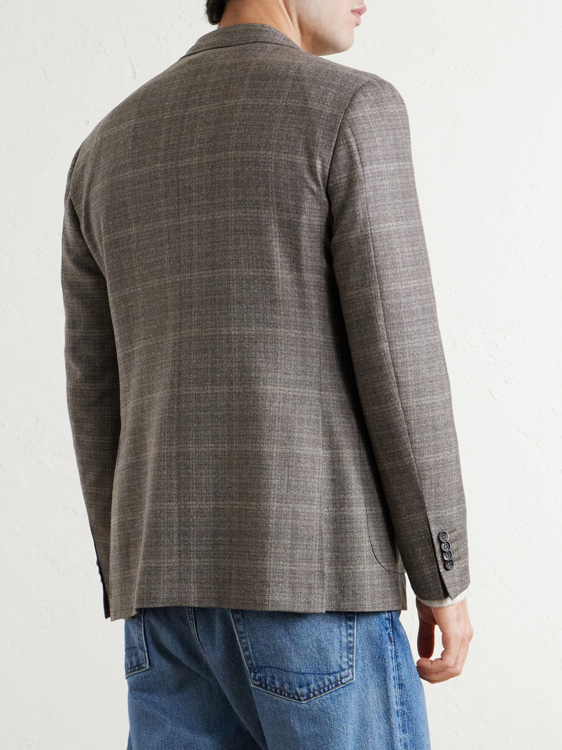 Kei Prince Of Wales Checked Wool Suit Jacket