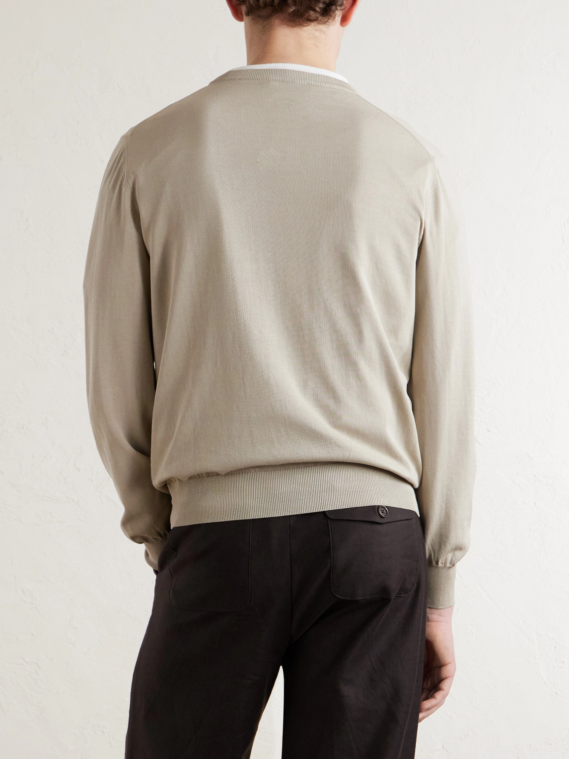  Canali - Cotton Sweater - Men - Neutrals - It 46 