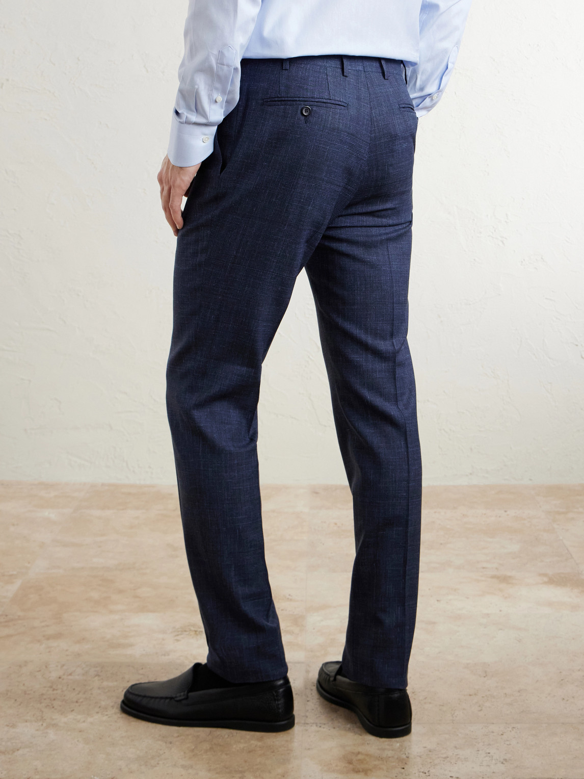 Travel Straight-Leg Wool, Silk And Linen-Blend Suit Trousers