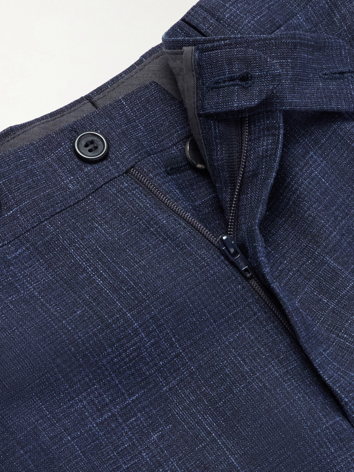 Travel Straight-Leg Wool, Silk And Linen-Blend Suit Trousers