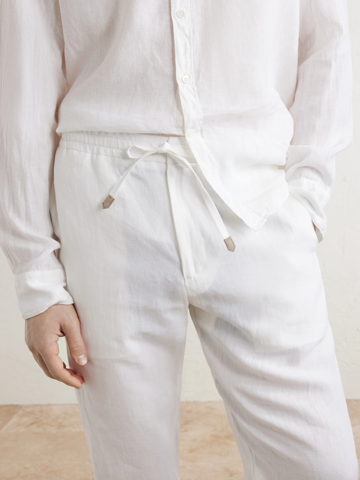 Straight-Leg Linen Trousers