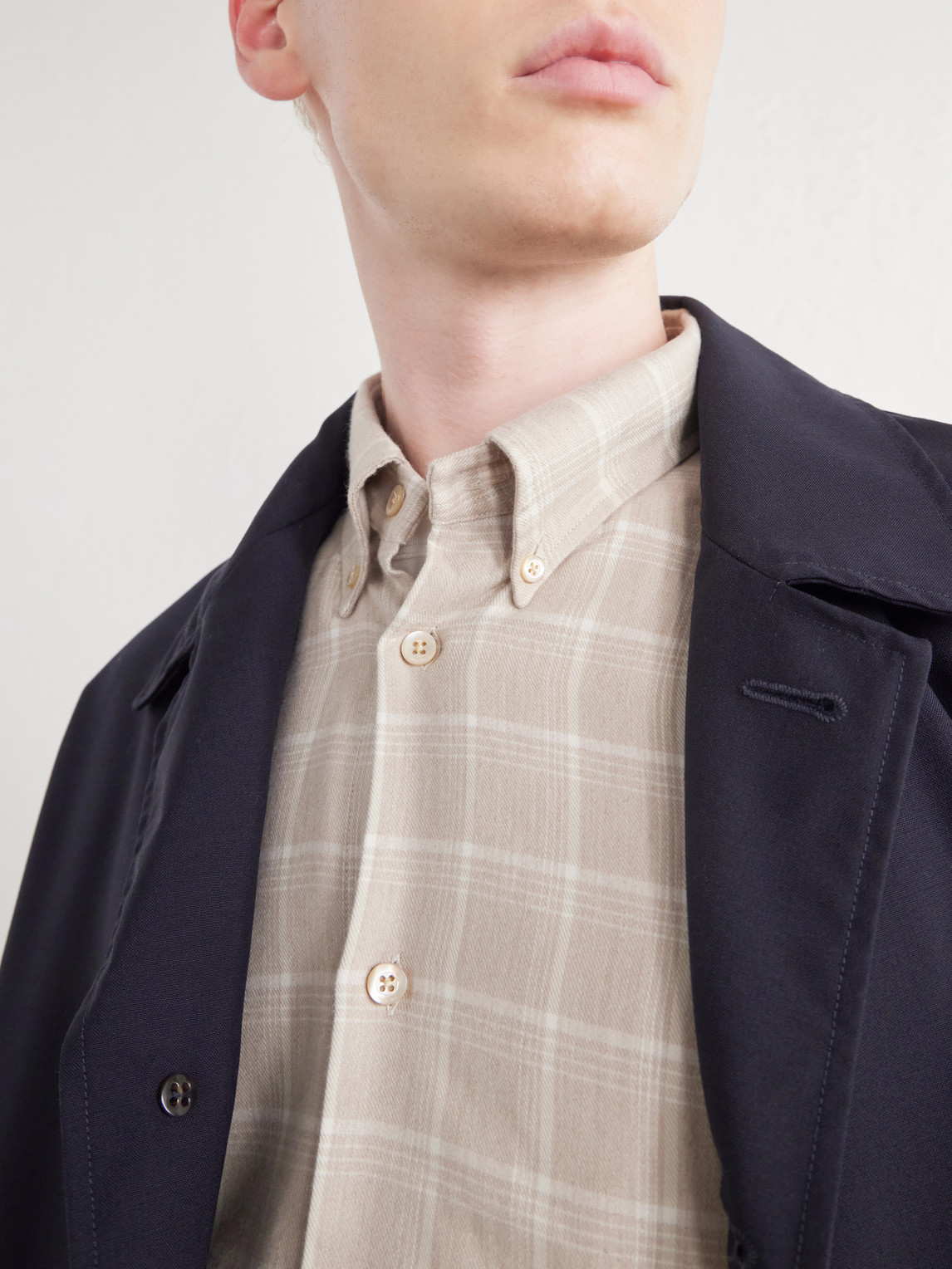 Checked Cotton And Lyocell-Blend Shirt
