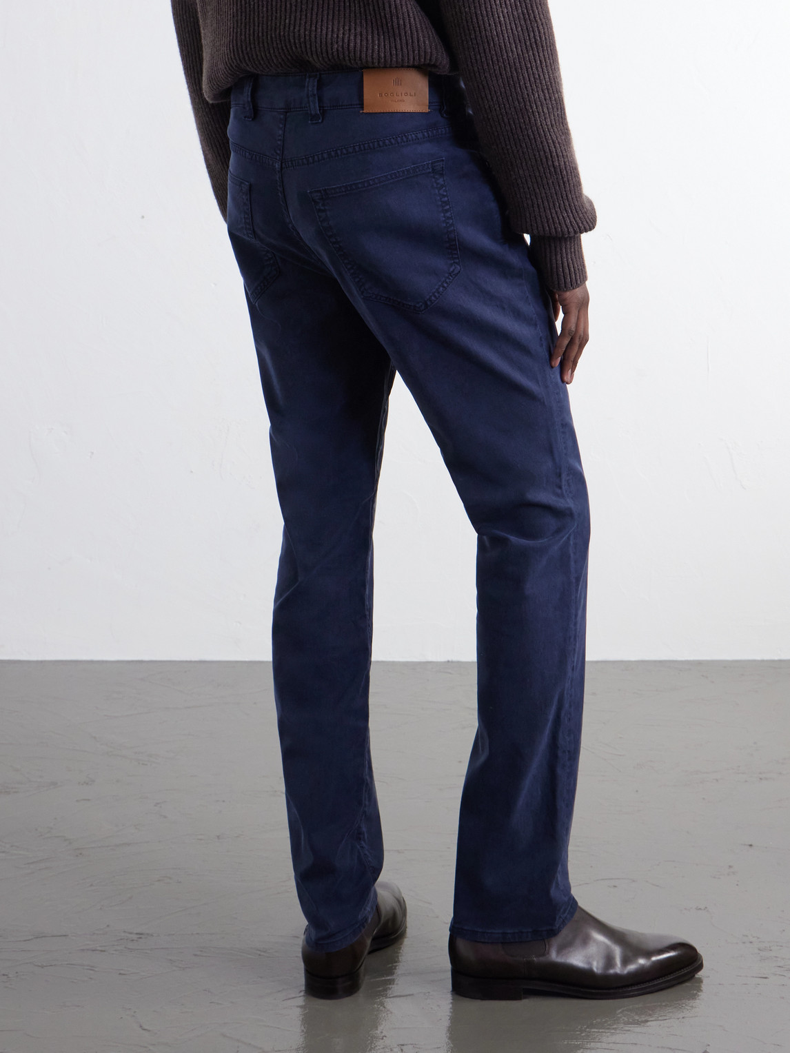 Straight-Leg Garment-Dyed Cotton-Blend Twill Trousers