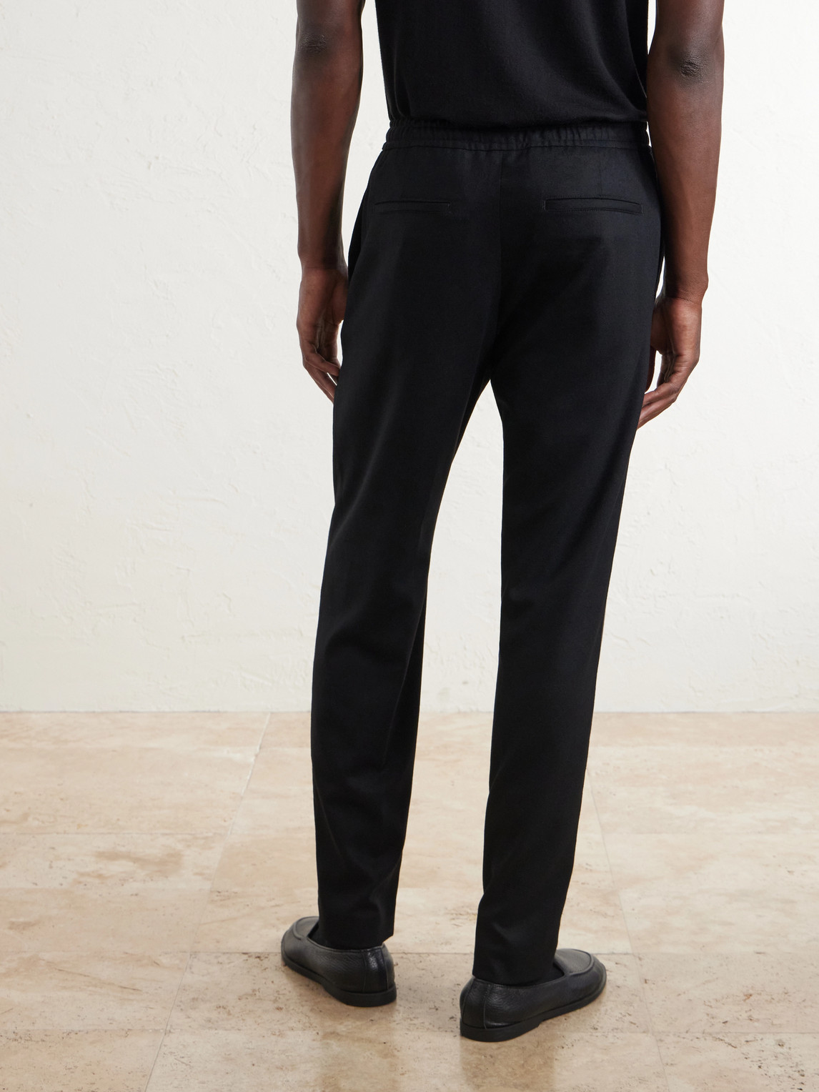 Straight-Leg Wool-Blend Trousers