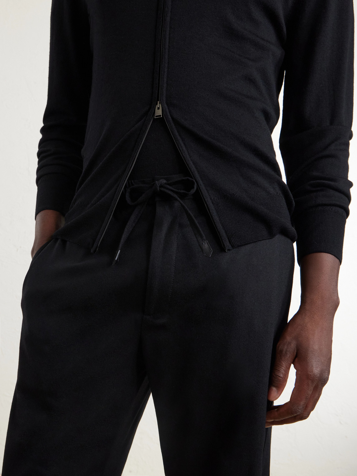 Straight-Leg Wool-Blend Trousers