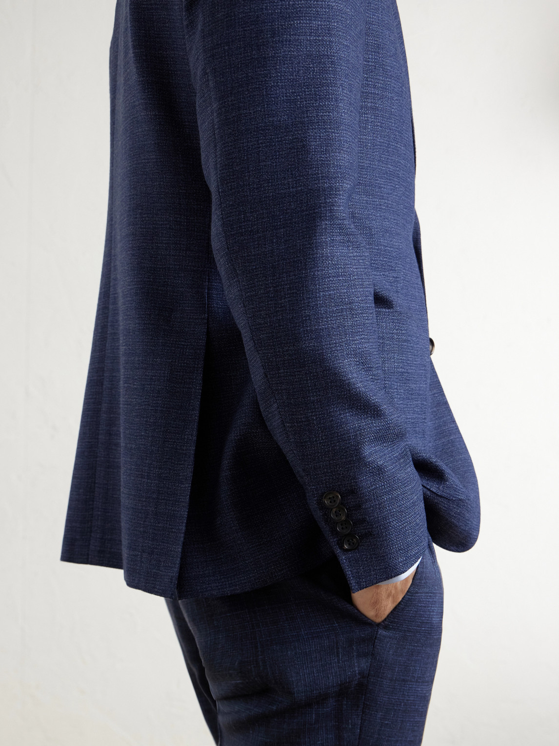 Wool, Silk And Linen-Blend Suit Jacket