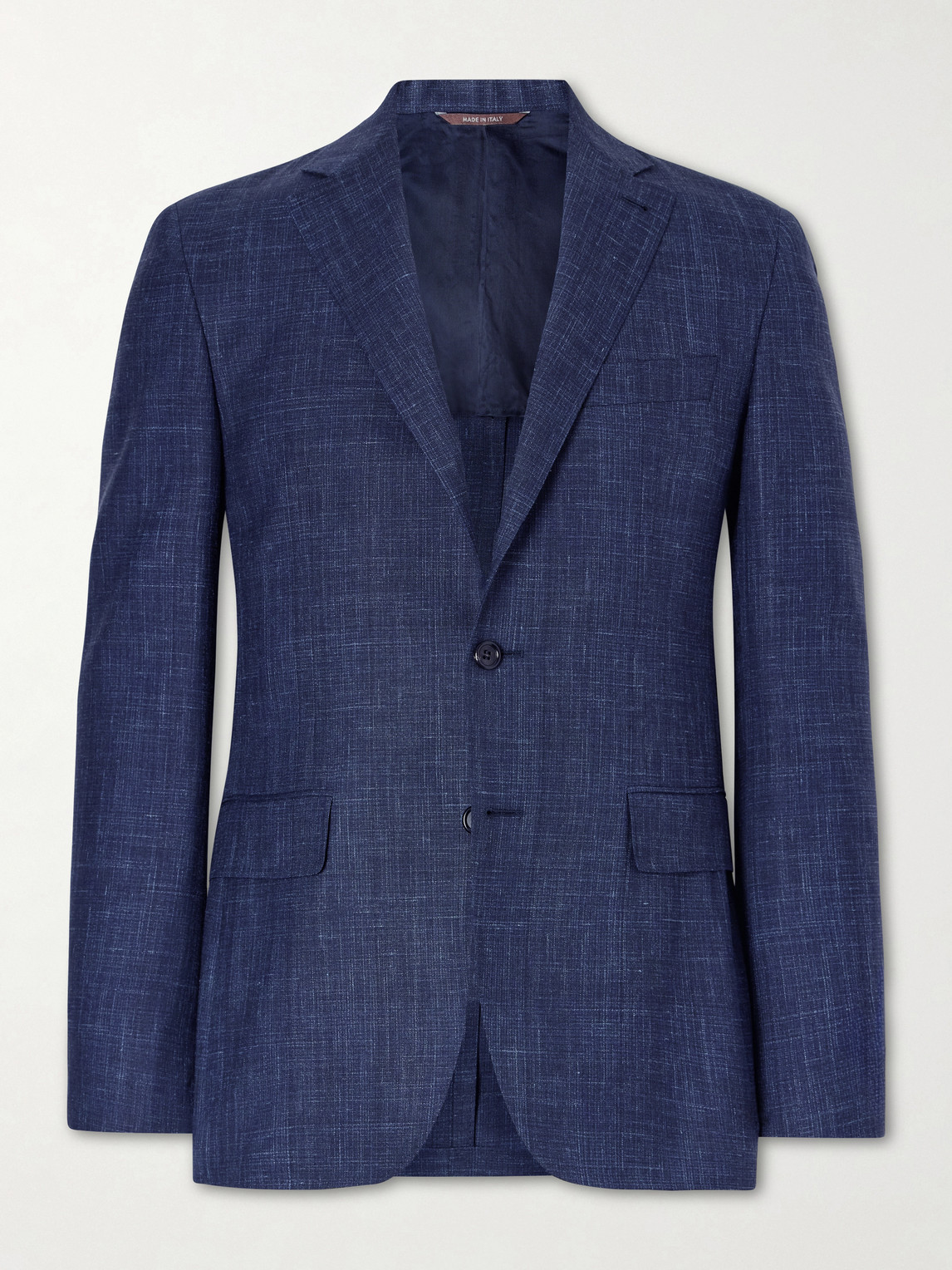 Canali Wool, Silk and Linen-blend Suit Jacket IT 60