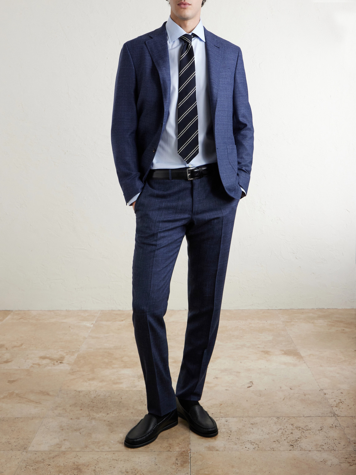 Wool, Silk And Linen-Blend Suit Jacket
