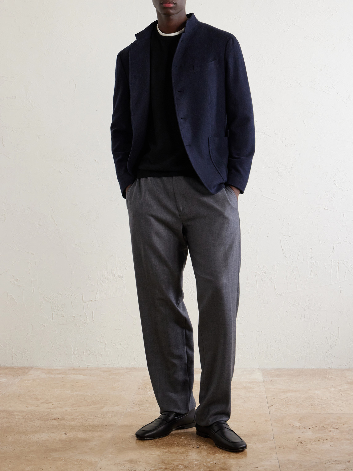 Wool-Blend Twill Jacket
