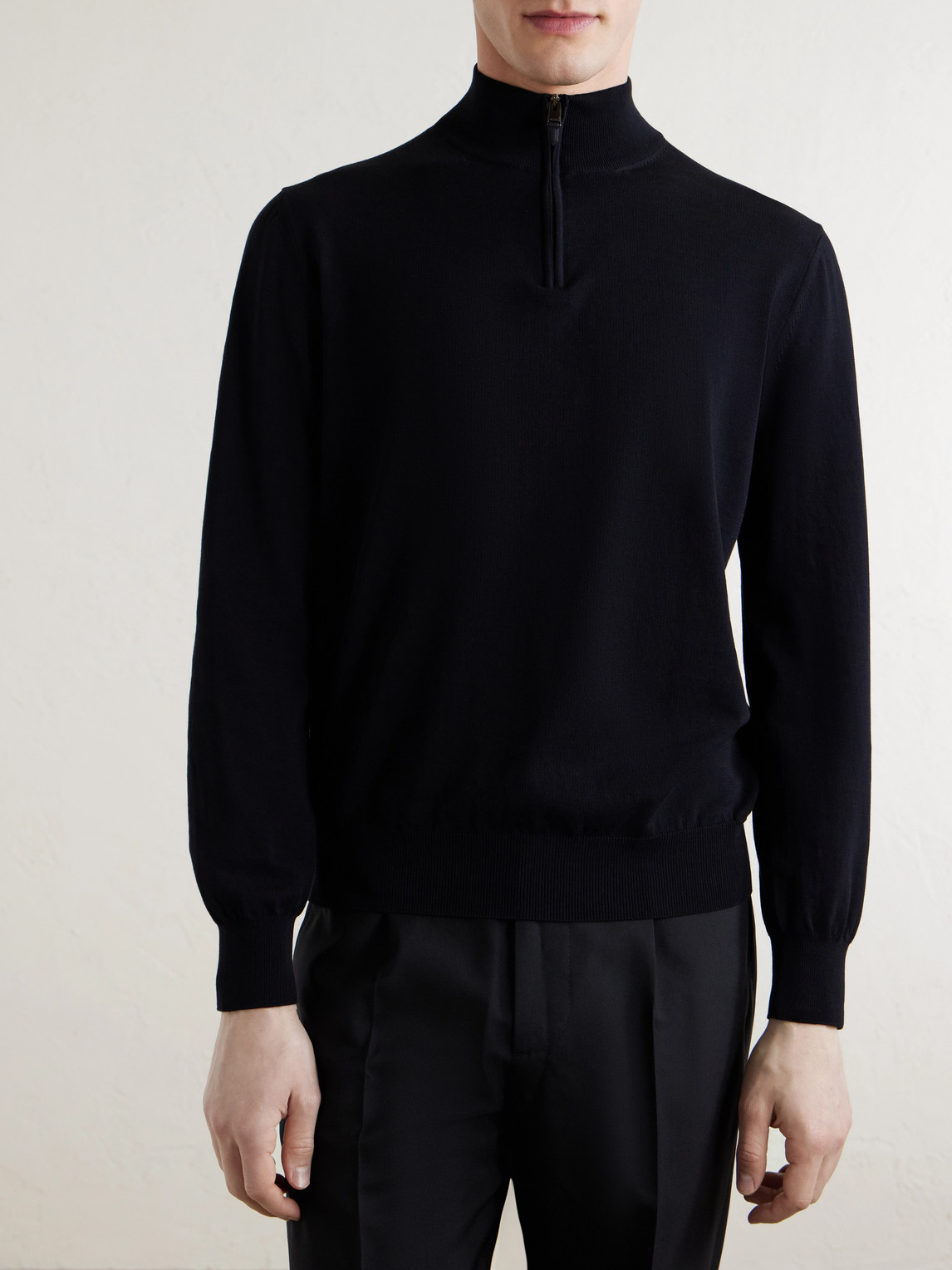 Cotton Half-Zip Sweater