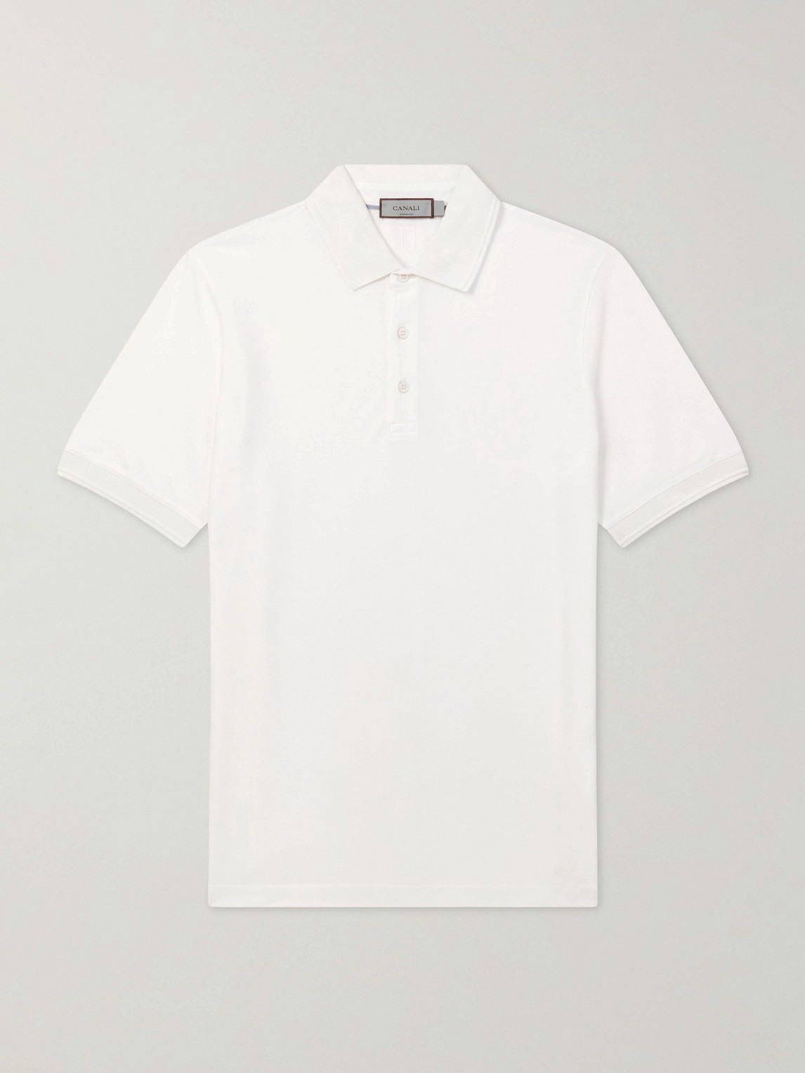 Canali Cotton-Piqué Polo Shirt - Men