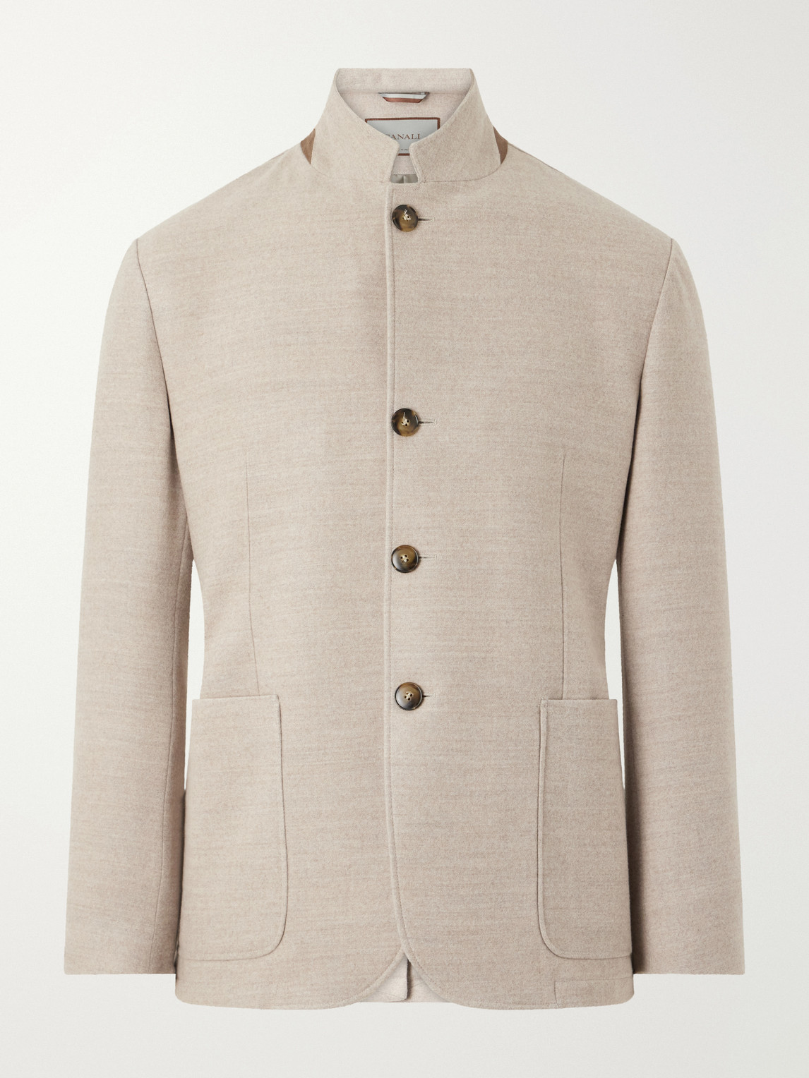 Canali Wool Blazer In Neutral