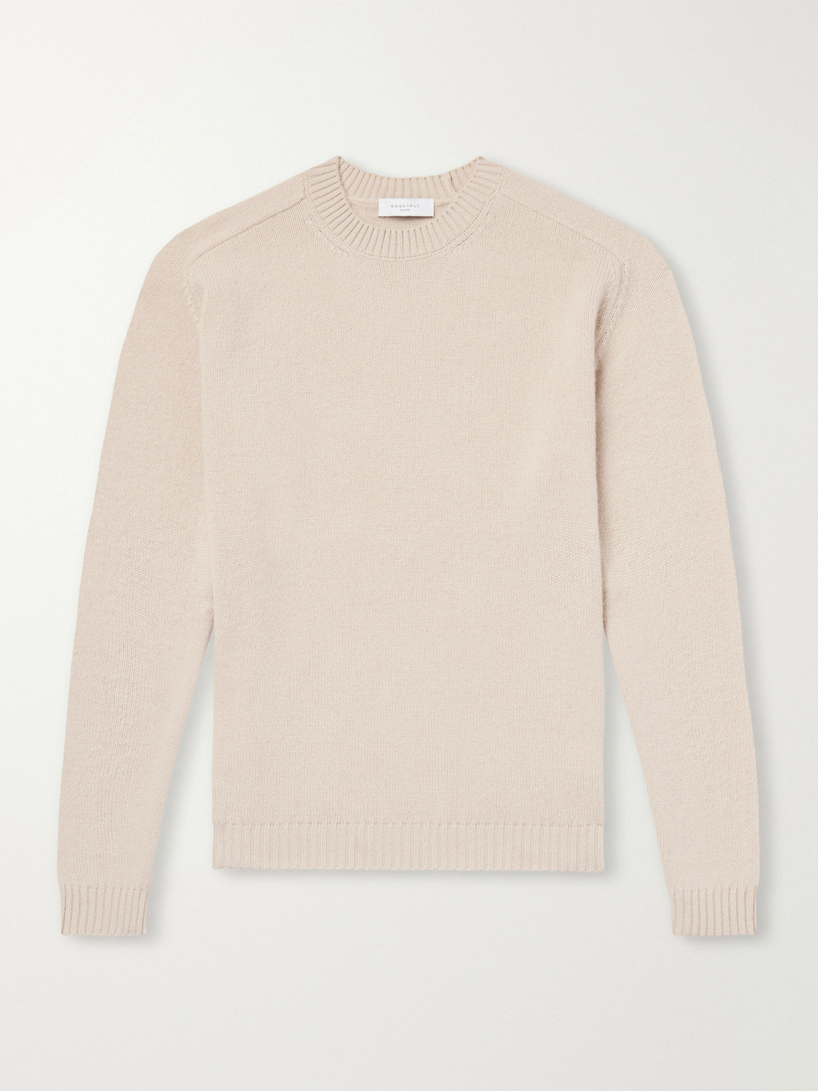 Boglioli Wool And Cashmere-blend Sweater In Gold