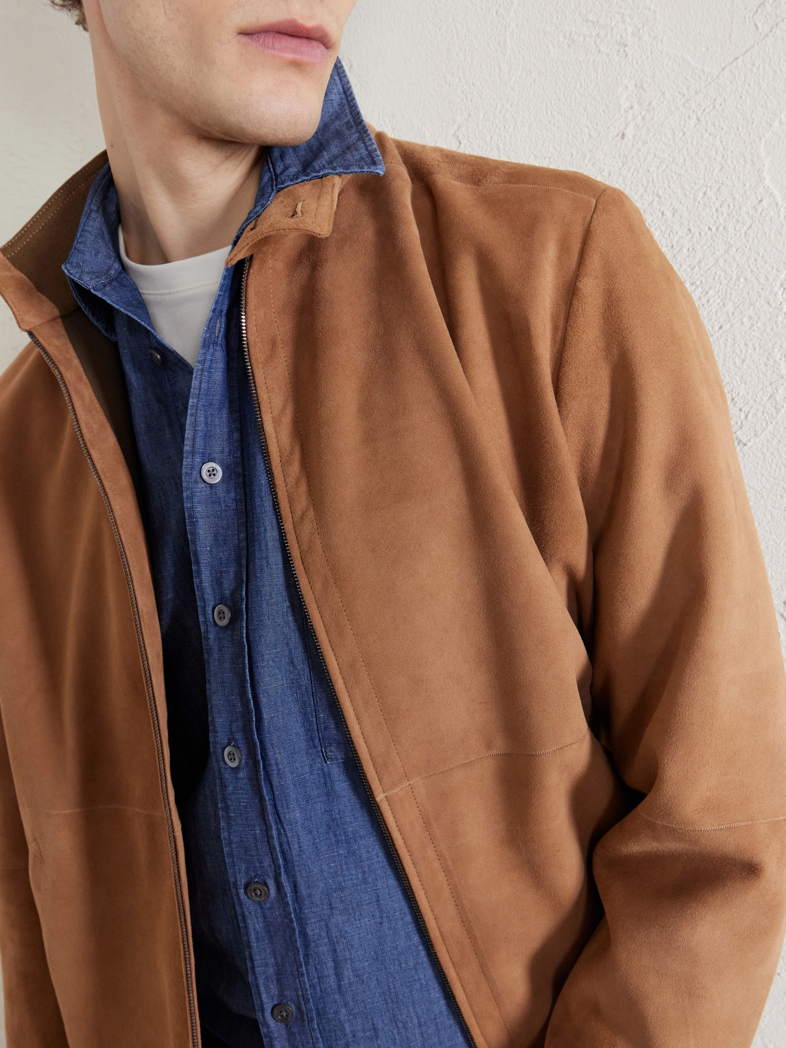 Button-Down Collar Cotton And Linen-Blend Shirt